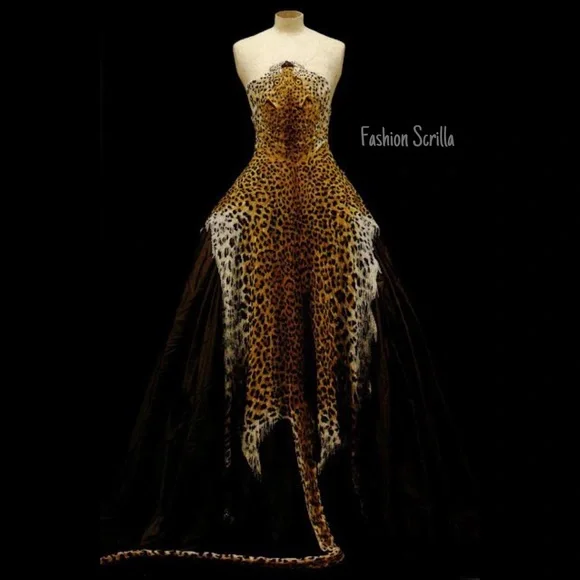 Jean Paul Gaultier Vintage Leopard Print Illusions Corset Bodycon Dress - Picture 5 of 15